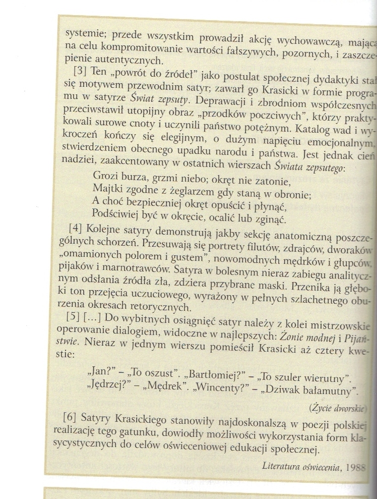 Określ Jaką Funkcję Pełnią Pojawiające Się W Tym Fragmencie Cytaty 1. Określ w jaki sposób praca w "Monitorze" pomogła Krasickiemu w