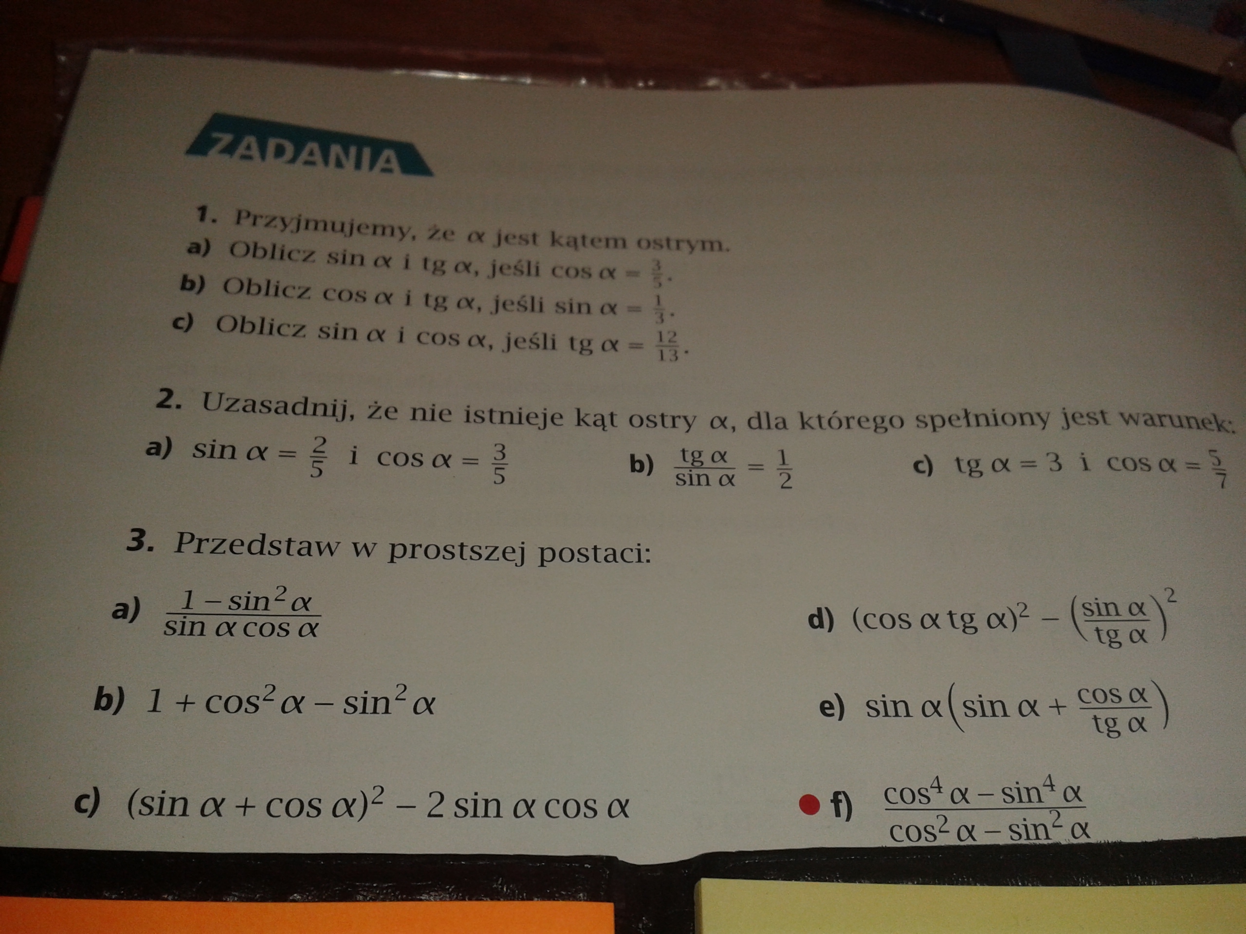 Związki Między Funkcjami Trygonometrycznymi Nowa Era Sprawdzian www.zaliczaj.pl