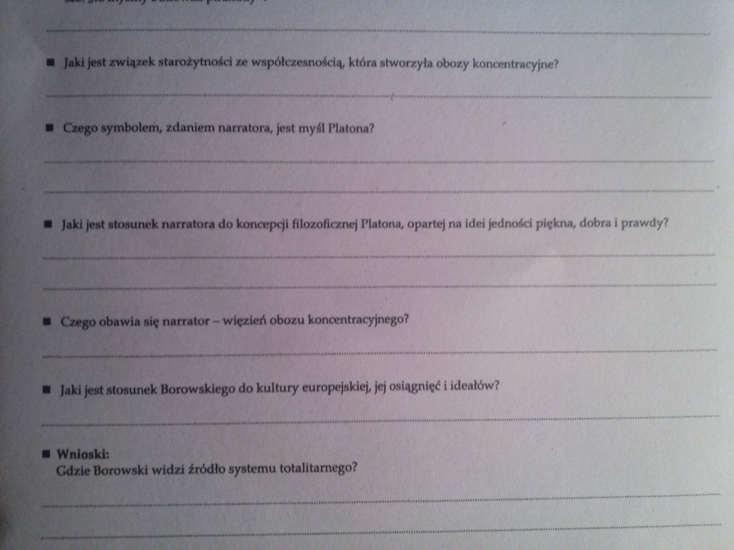 U Nas W Auschwitzu Streszczenie Karta pracy ,,U nas w Auschwitzu.." Borowskiego. Karta w załącznikach